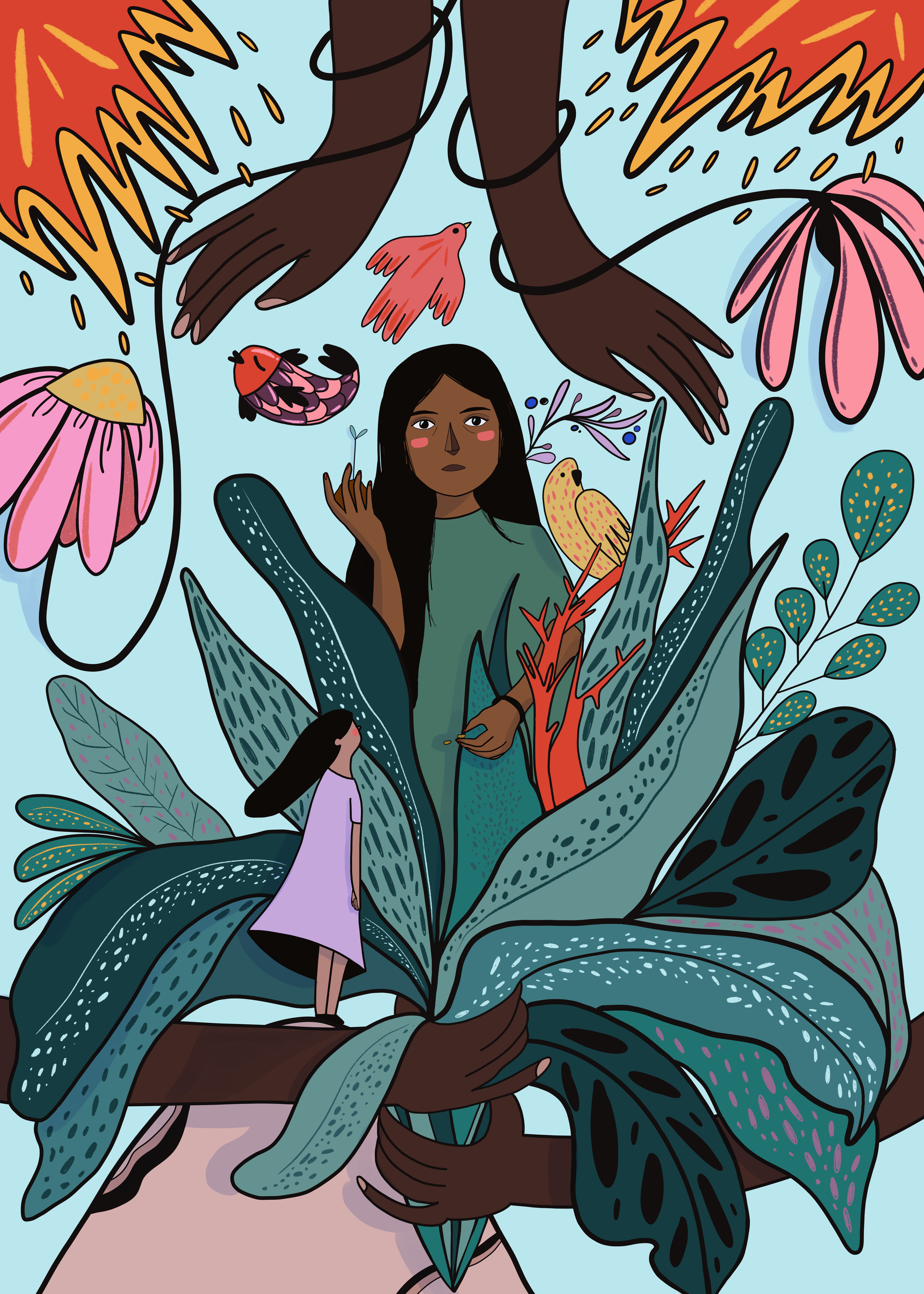 Visual communication about Women leading climate change action